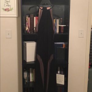 Black fitted prom dress